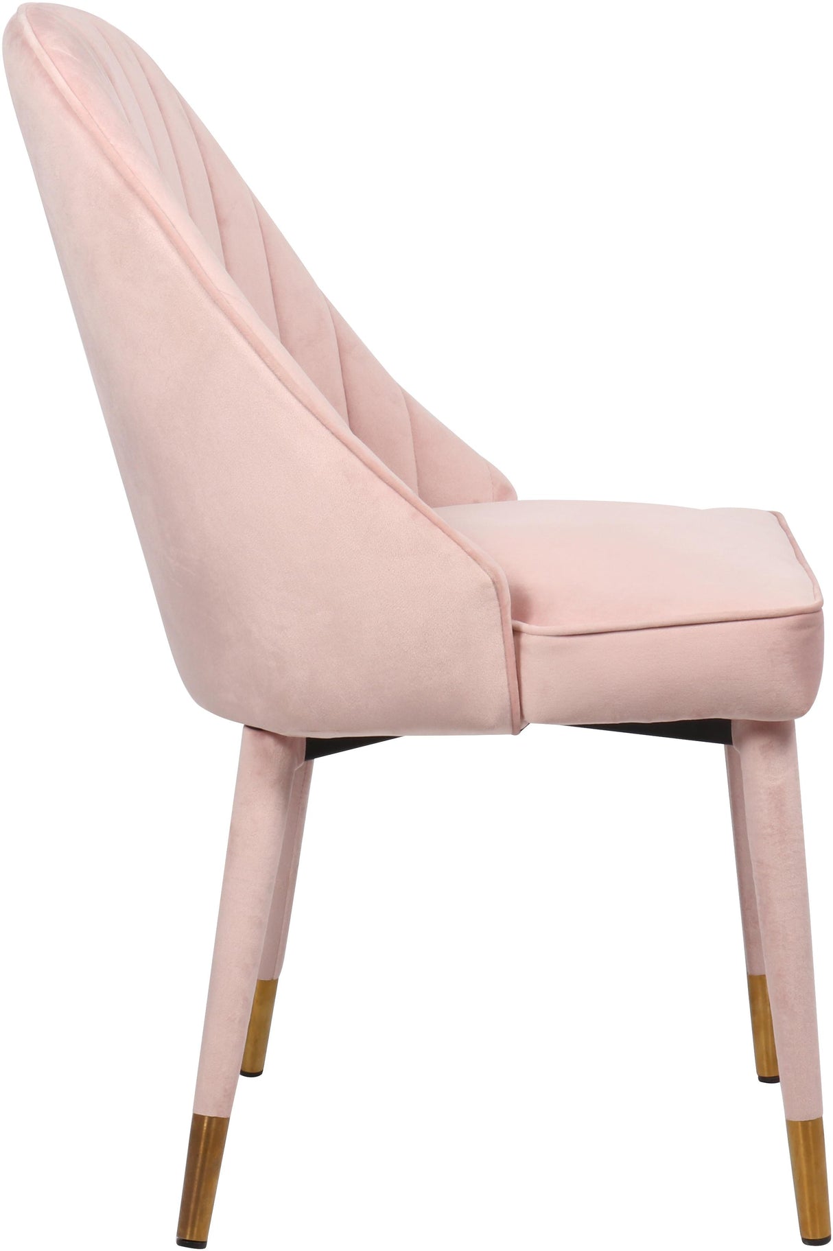 Belle Pink Velvet Dining Chair - galleria furniture outlet