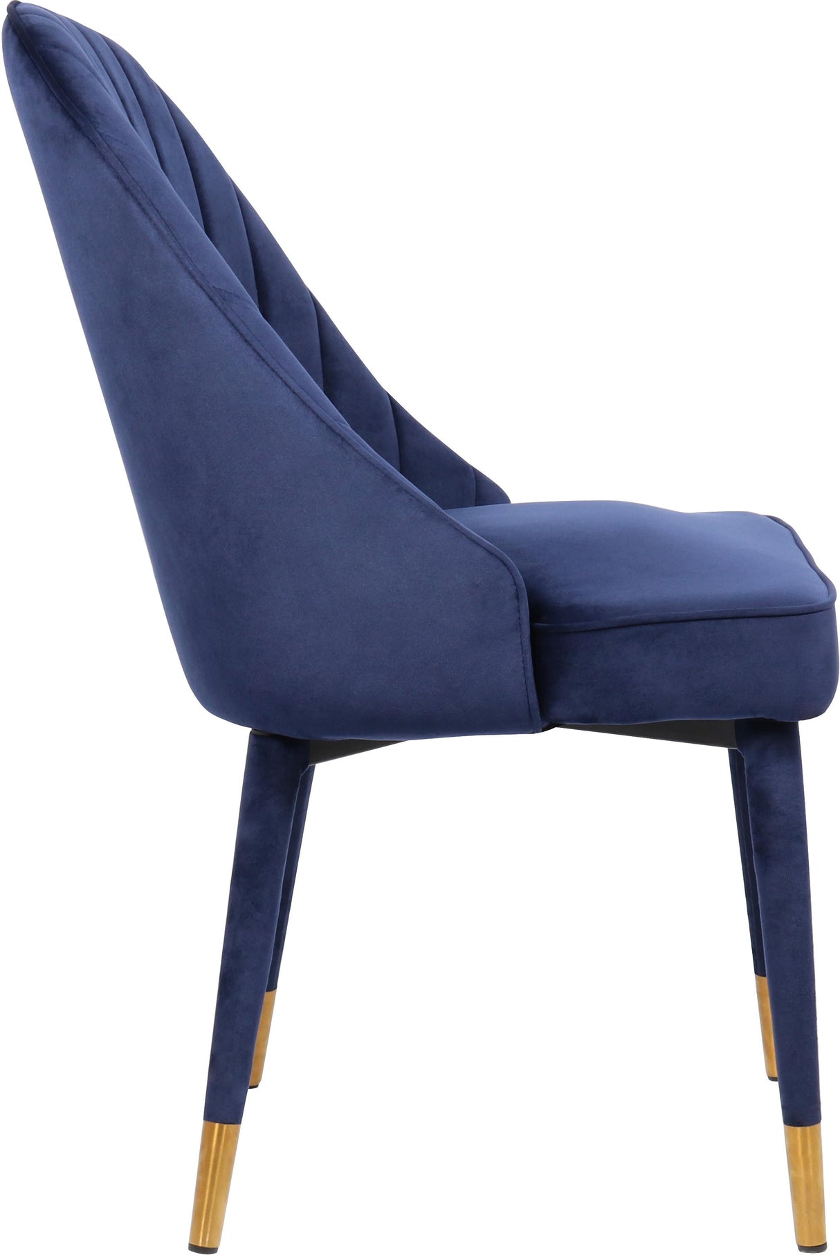 Belle Navy Velvet Dining Chair - galleria furniture outlet