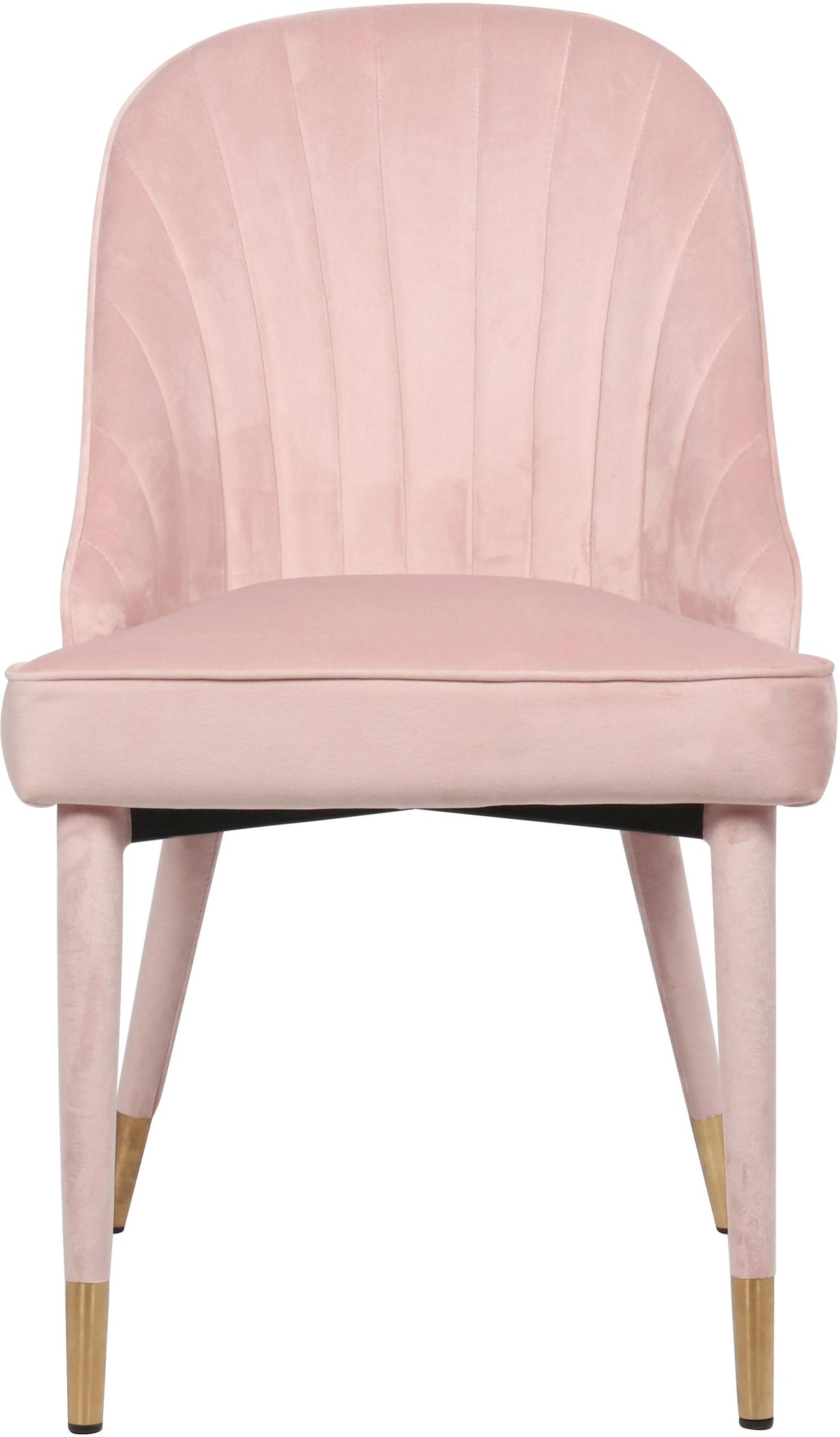 Belle Pink Velvet Dining Chair - galleria furniture outlet