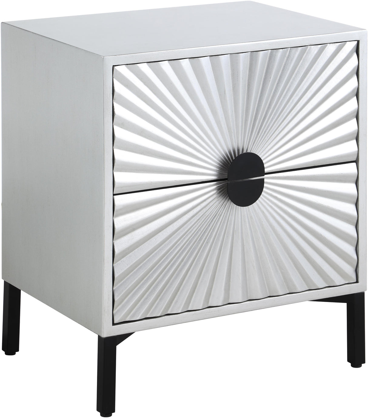 Glitz Antique Silver Side Table