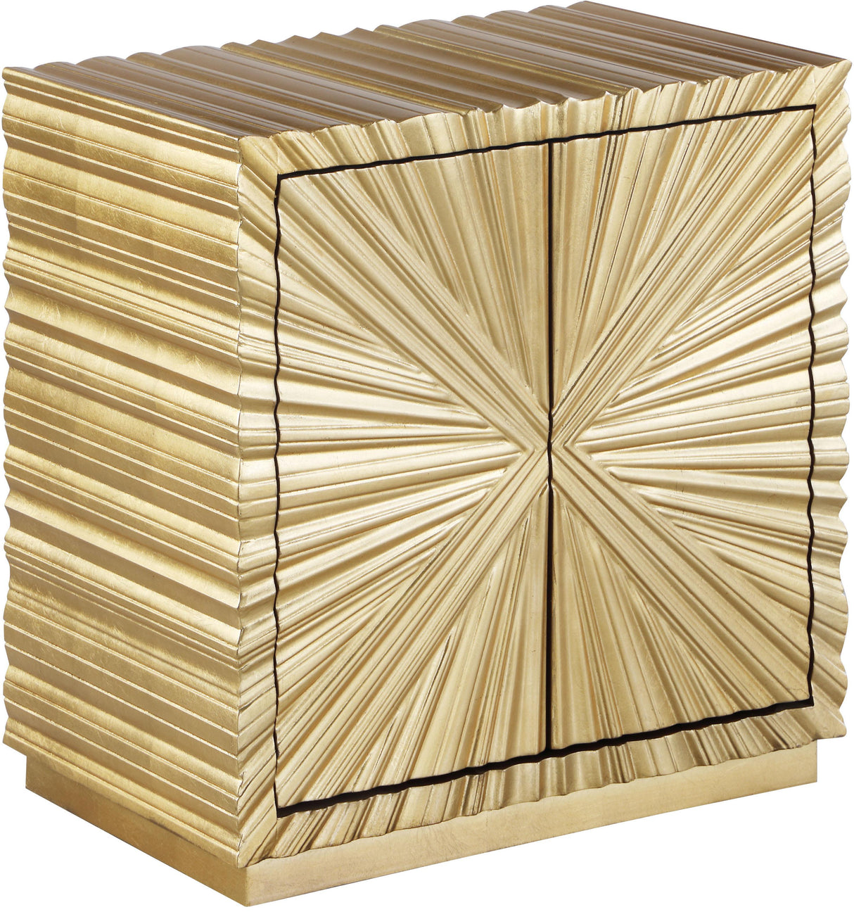 Golda Gold Side Table - galleria furniture outlet