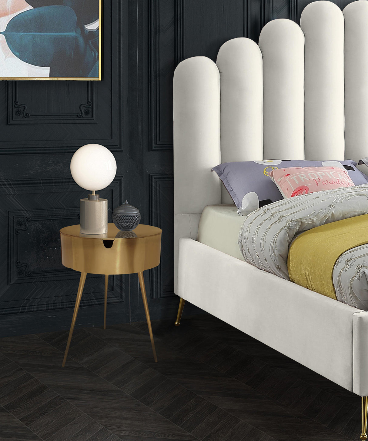 Bali Gold Night Stand - galleria furniture outlet