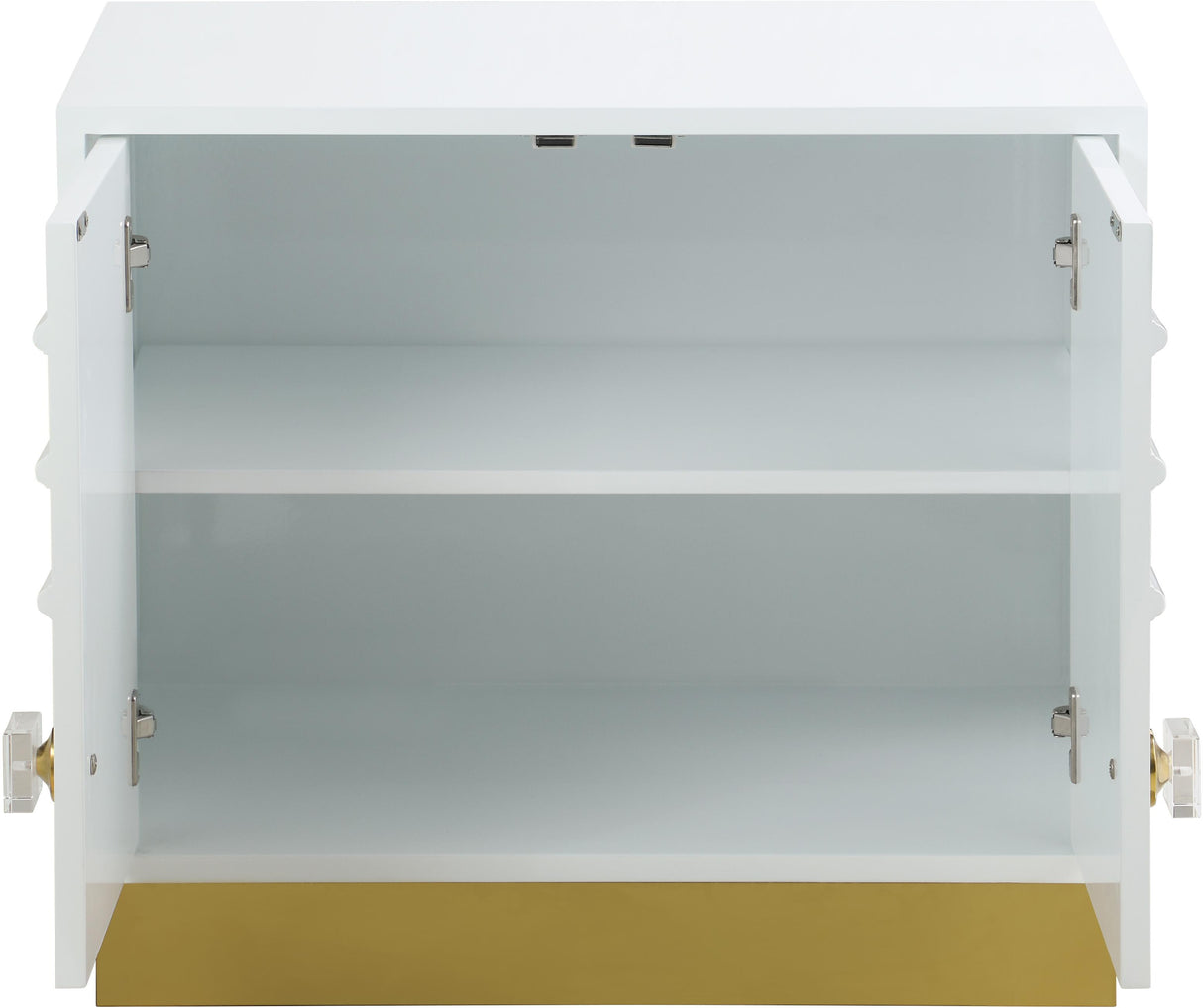 Cosmopolitan White Lacquer Side Table - galleria furniture outlet