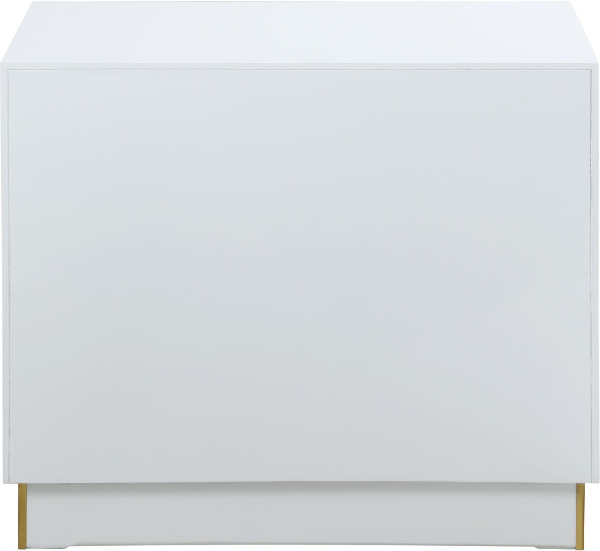 Cosmopolitan White Lacquer Side Table - galleria furniture outlet