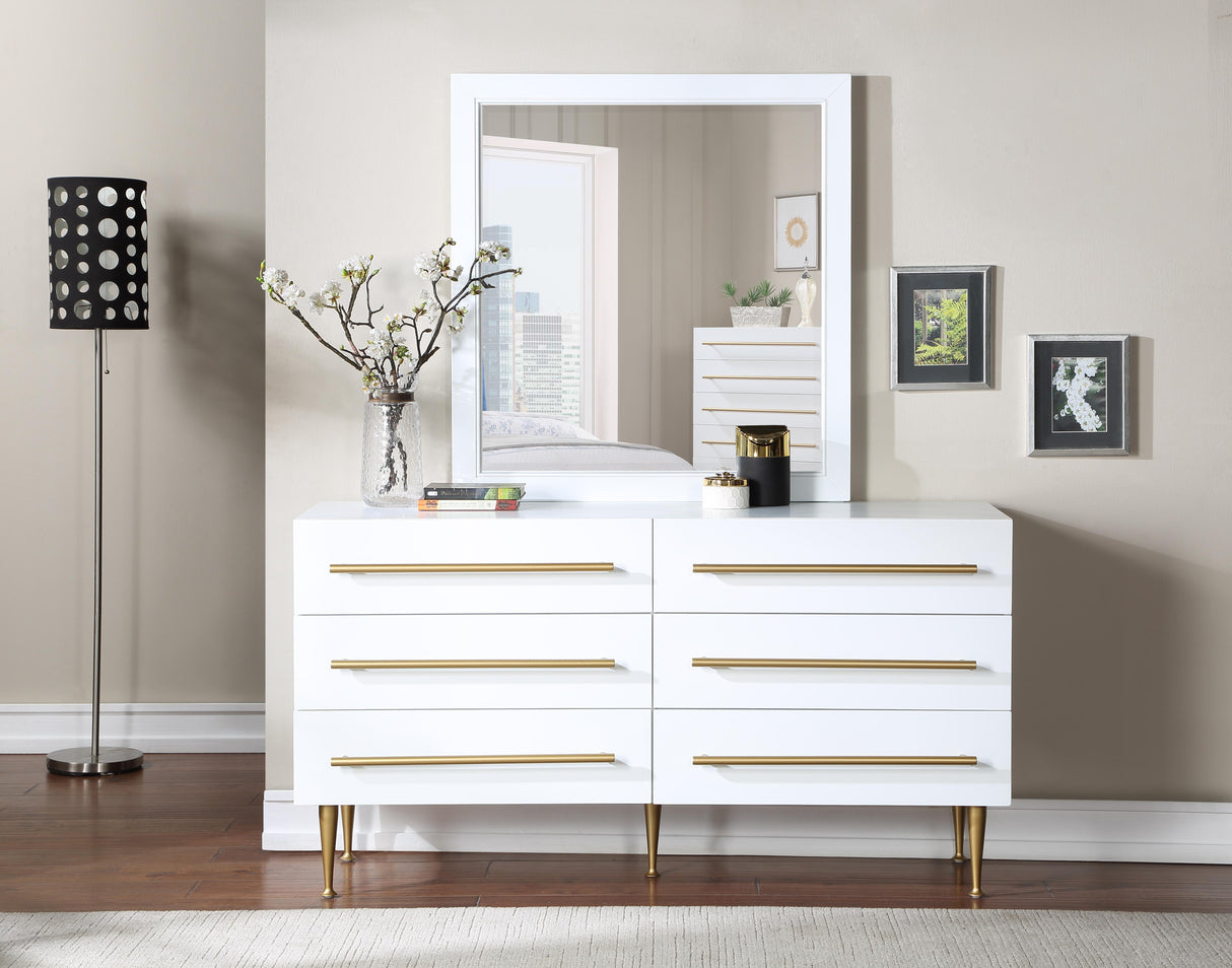 Marisol White Dresser - galleria furniture outlet