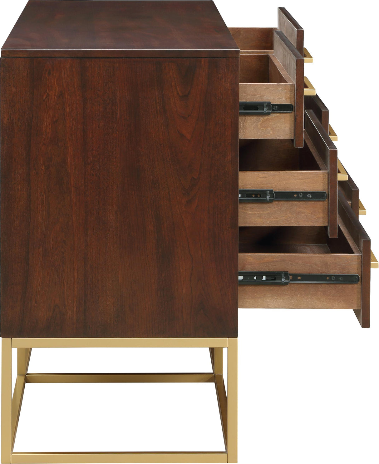 Maxine Cherry / Gold Dresser - galleria furniture outlet