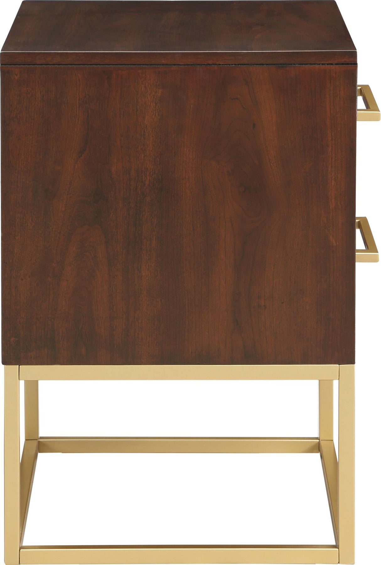Maxine Cherry / Gold Night Stand - galleria furniture outlet