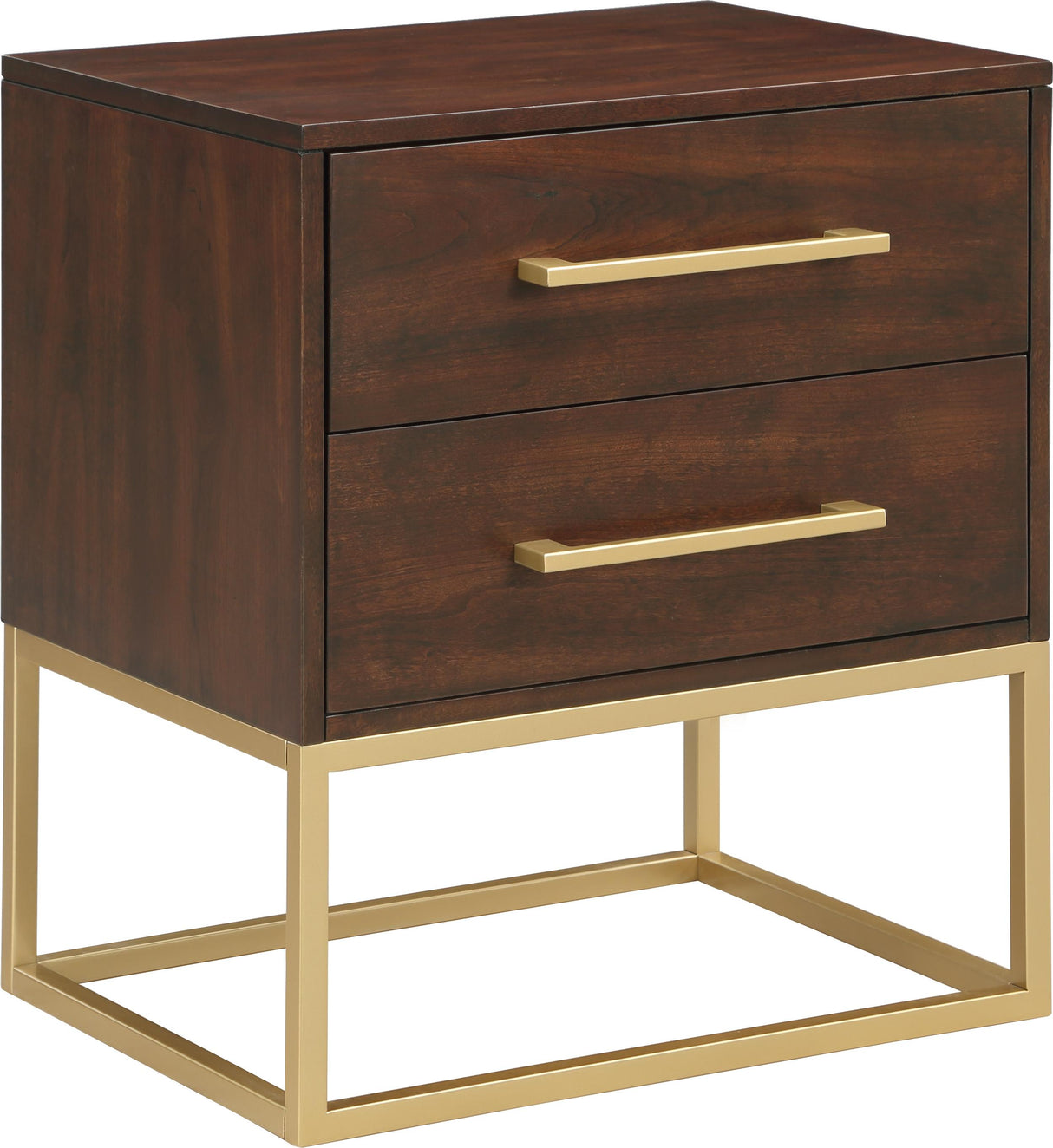 Maxine Cherry / Gold Night Stand - galleria furniture outlet