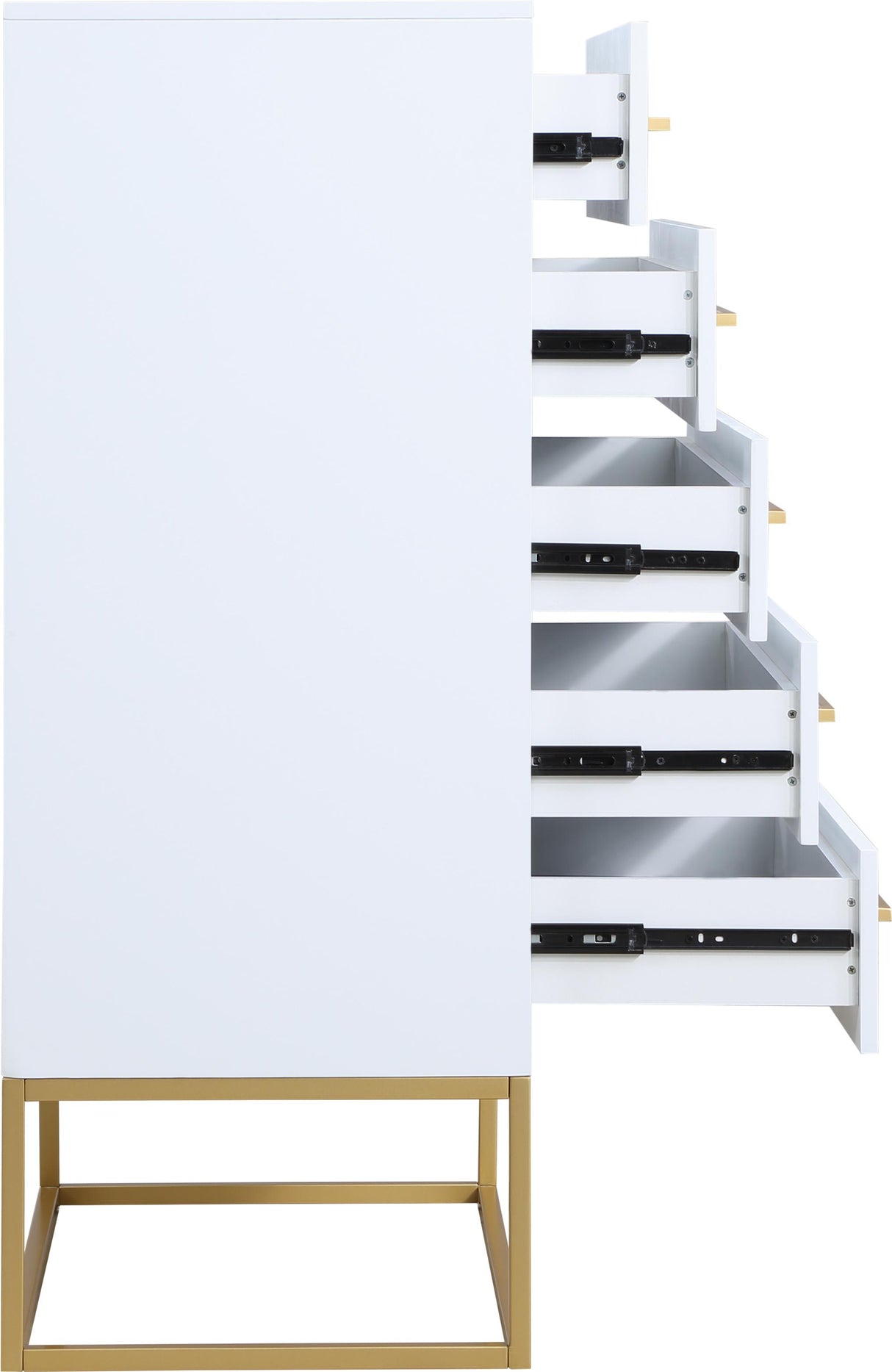 Maxine White / Gold Chest - galleria furniture outlet