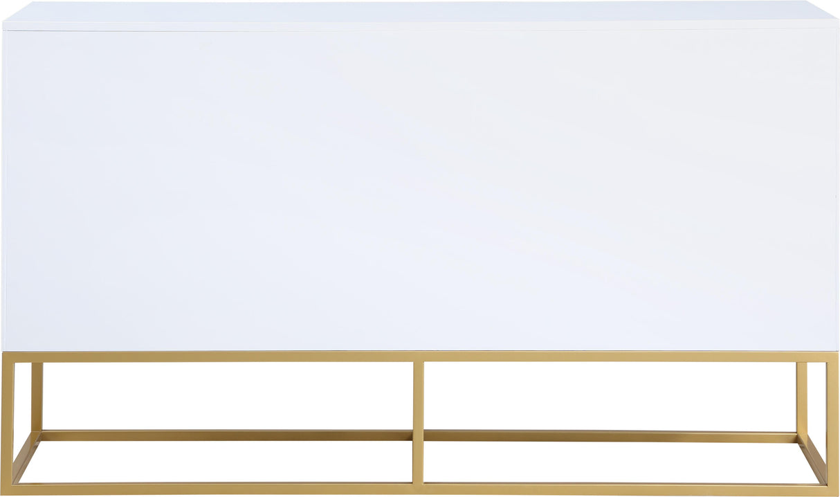 Maxine White / Gold Dresser - galleria furniture outlet