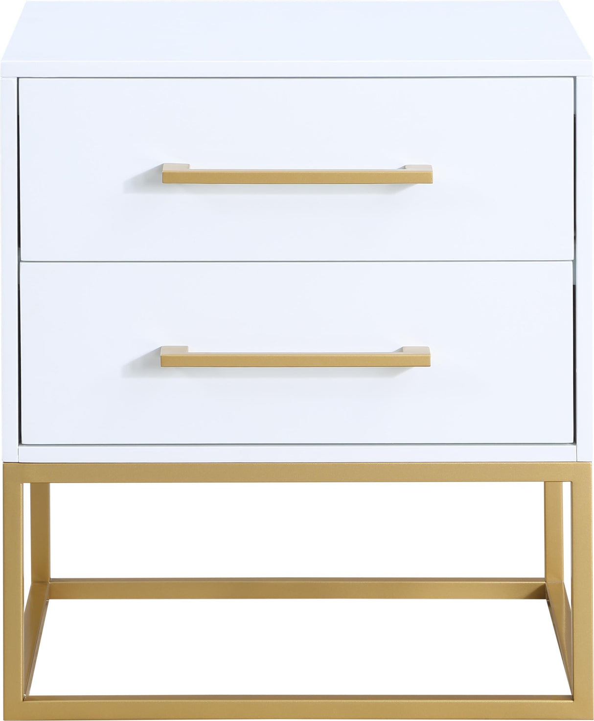 Maxine White / Gold Night Stand - galleria furniture outlet