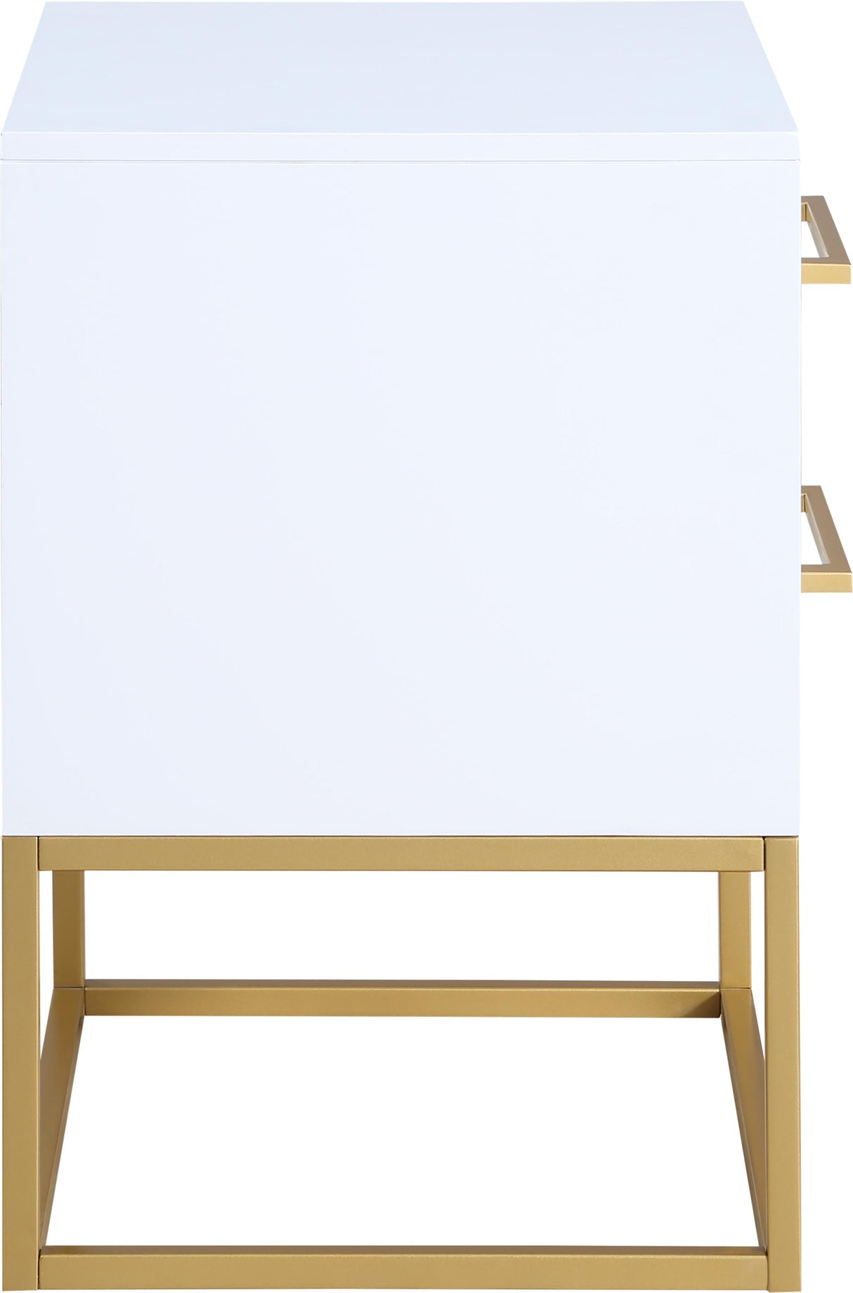 Maxine White / Gold Night Stand - galleria furniture outlet