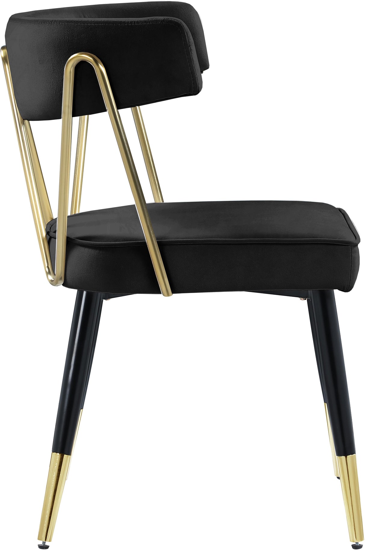 Rheingold Black Velvet Dining Chair - galleria furniture outlet