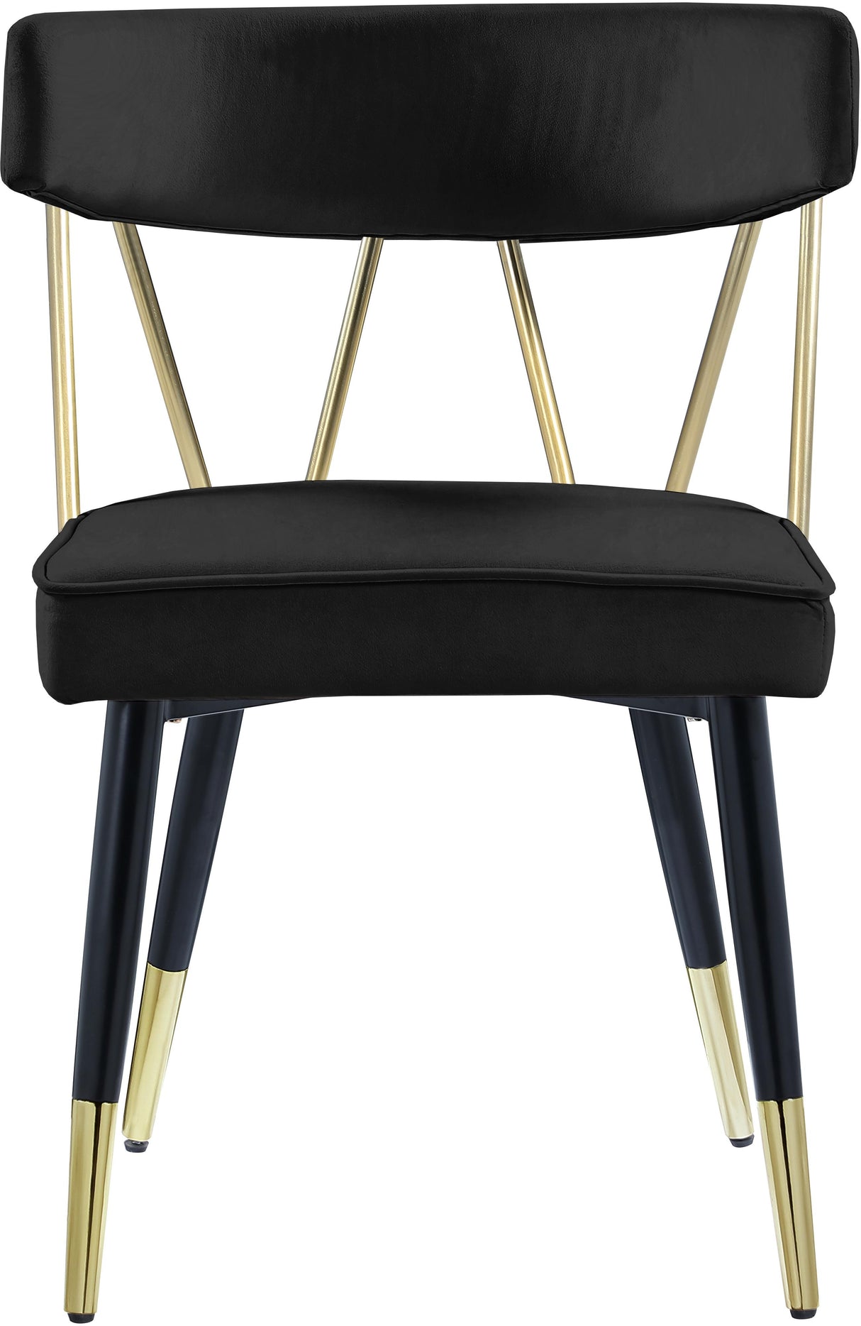 Rheingold Black Velvet Dining Chair - galleria furniture outlet