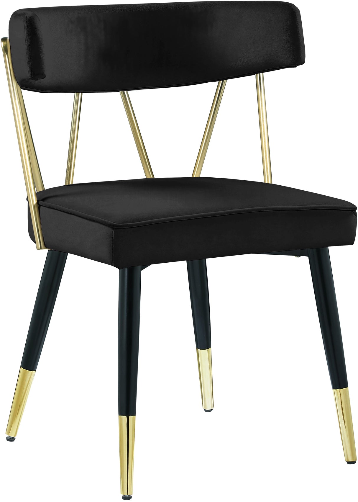 Rheingold Black Velvet Dining Chair - galleria furniture outlet