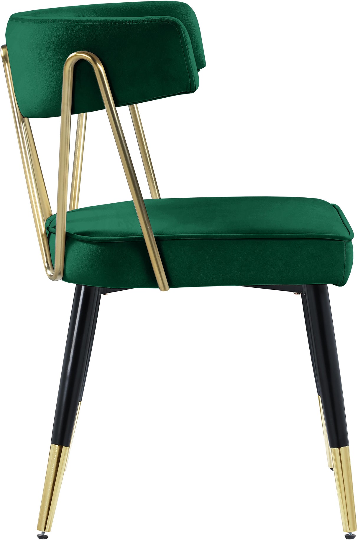 Rheingold Green Velvet Dining Chair - galleria furniture outlet