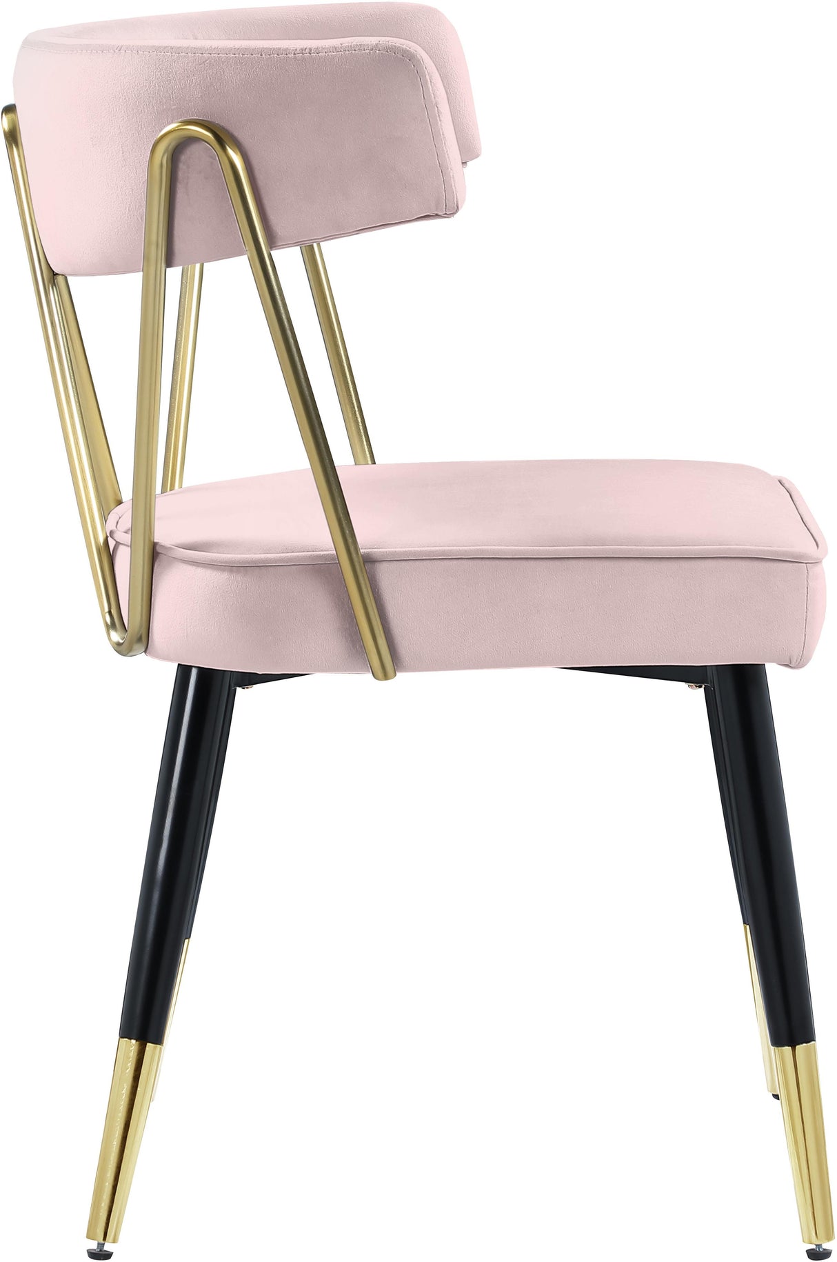 Rheingold Pink Velvet Dining Chair - galleria furniture outlet