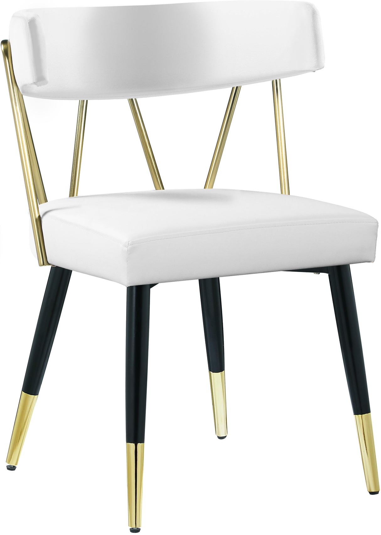 Rheingold White Faux Leather Dining Chair - galleria furniture outlet