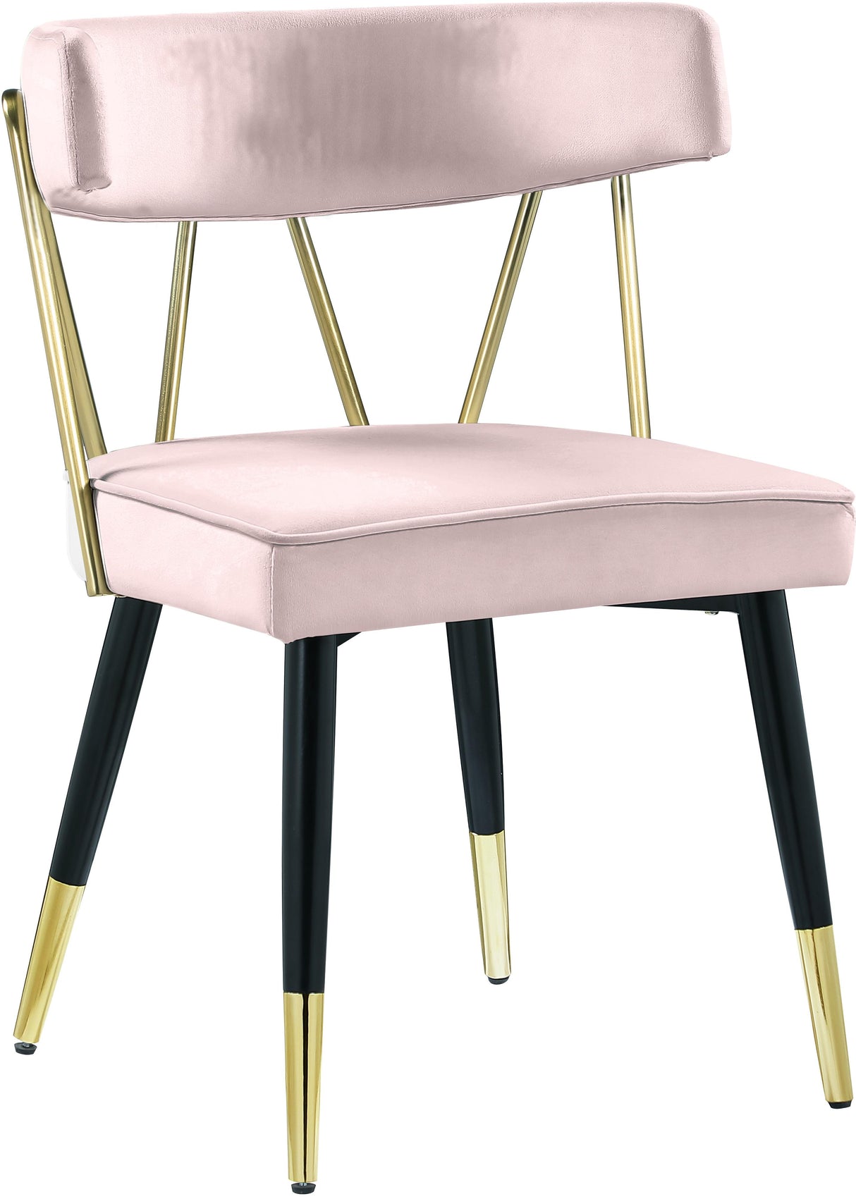 Rheingold Pink Velvet Dining Chair - galleria furniture outlet