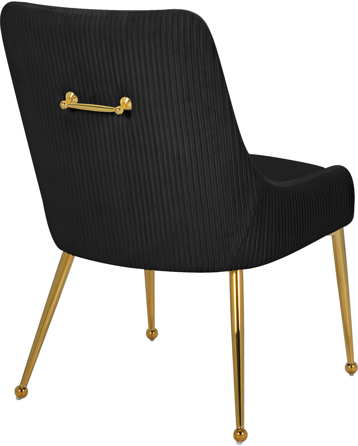 Ace Black Velvet Dining Chair - galleria furniture outlet