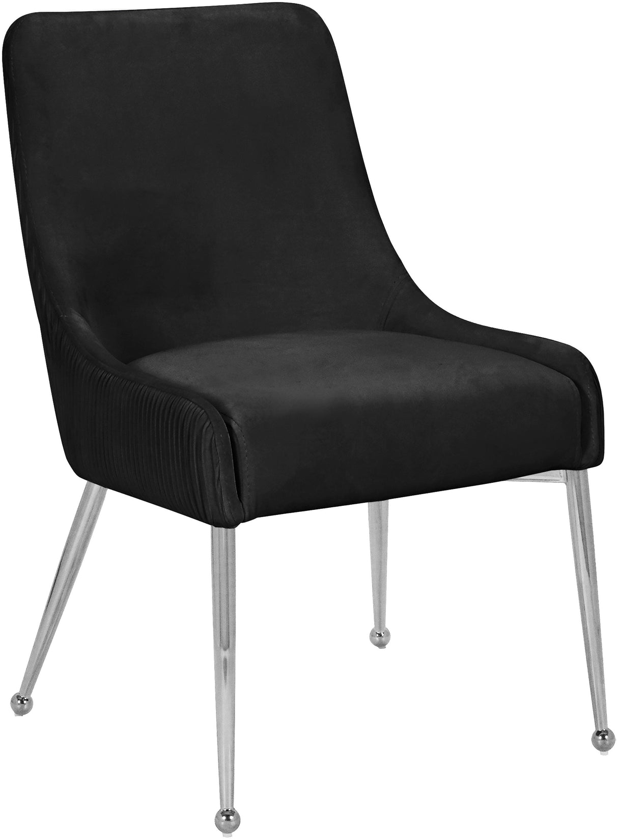 Ace Black Velvet Dining Chair - galleria furniture outlet