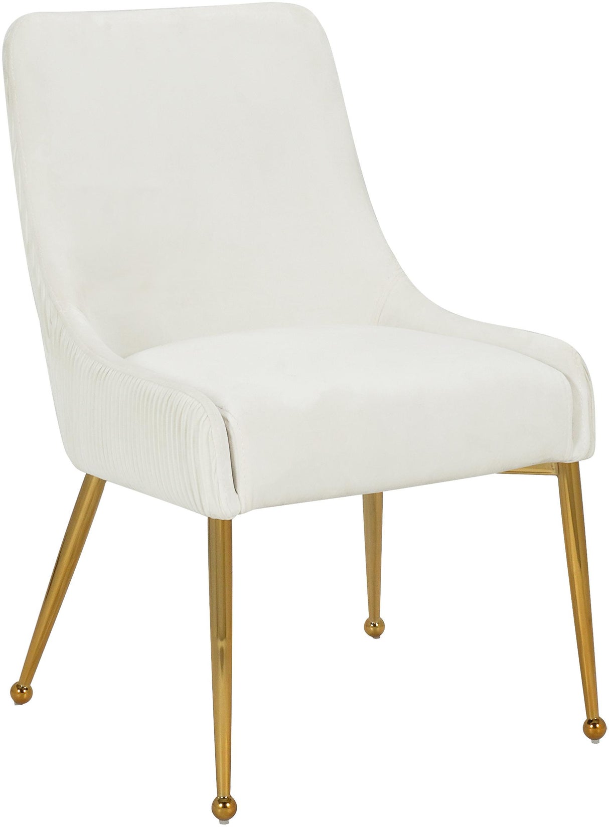 Ace Cream Velvet Dining Chair - galleria furniture outlet