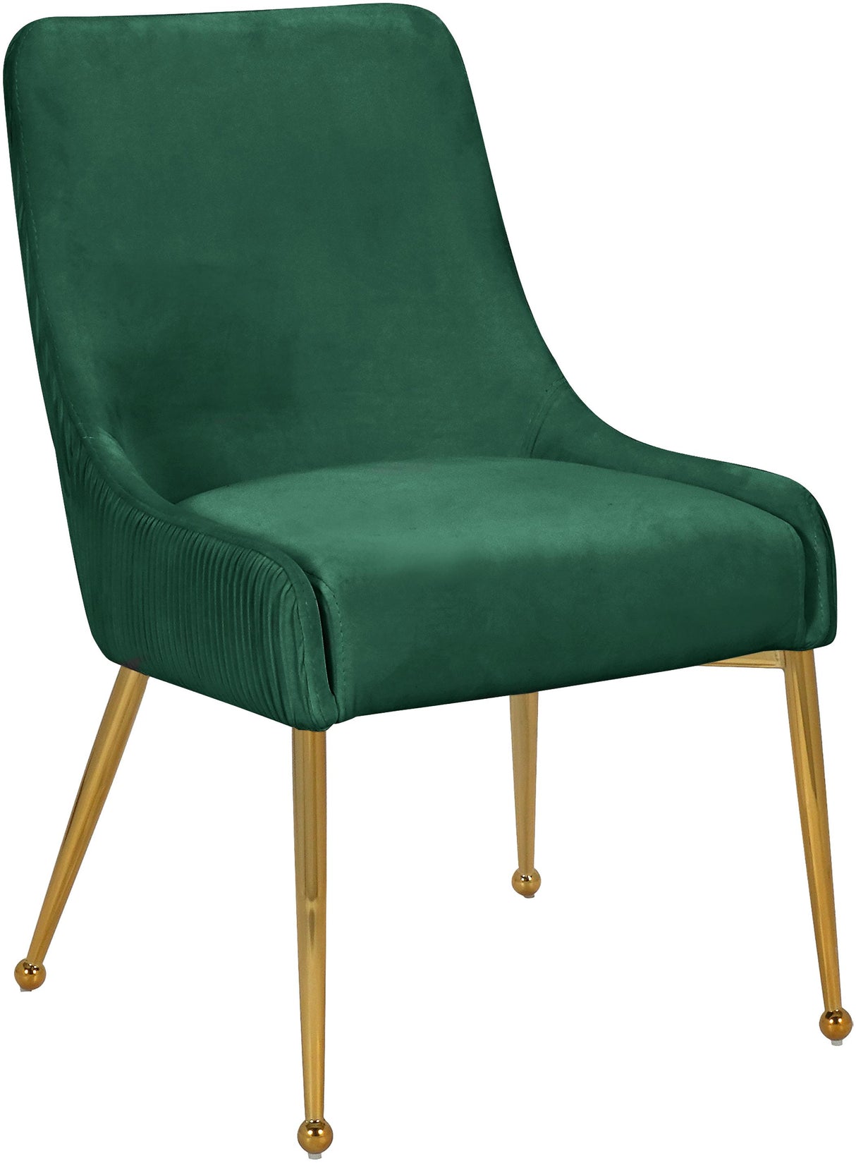 Ace Green Velvet Dining Chair - galleria furniture outlet