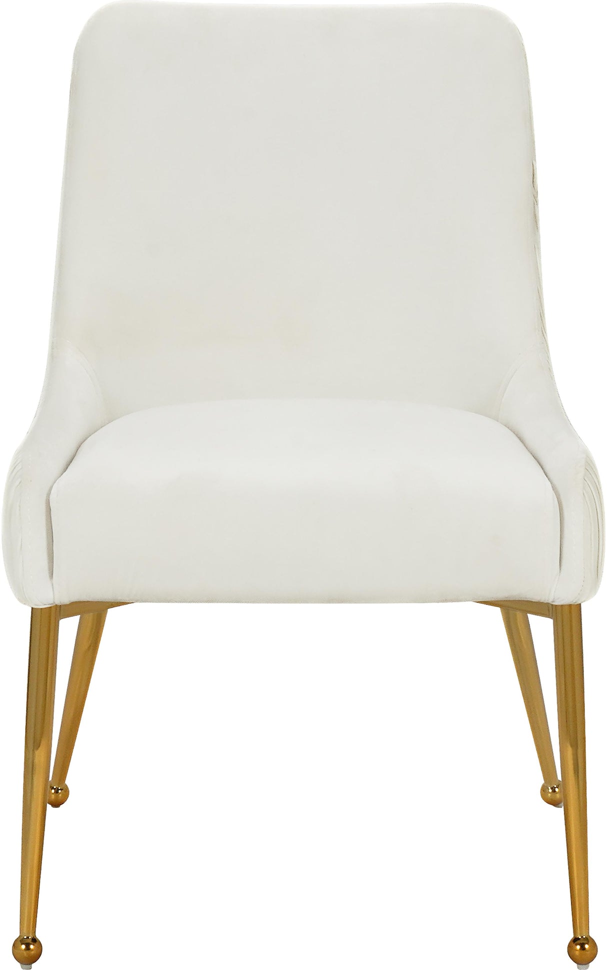 Ace Cream Velvet Dining Chair - galleria furniture outlet