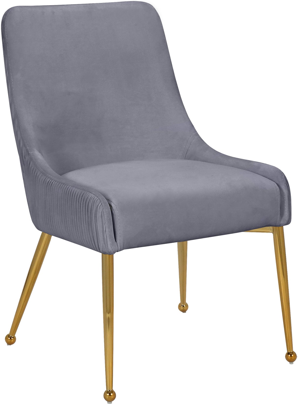 Ace Grey Velvet Dining Chair - galleria furniture outlet