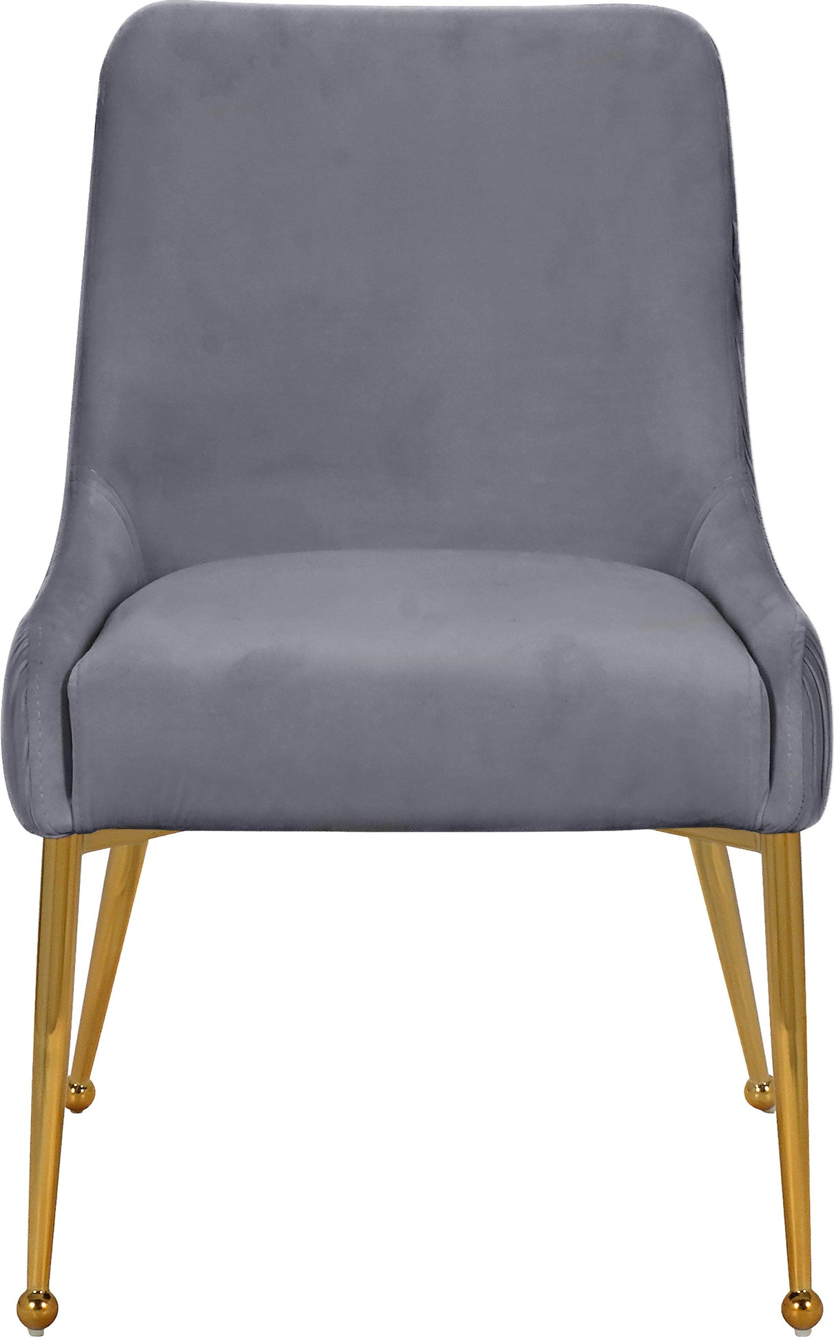 Ace Grey Velvet Dining Chair - galleria furniture outlet