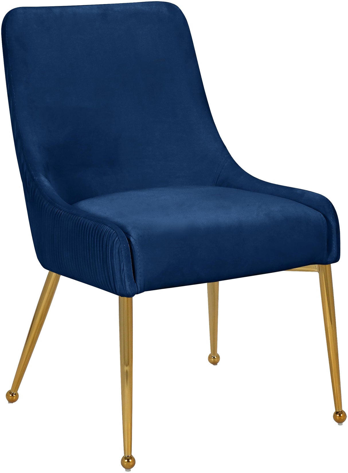 Ace Navy Velvet Dining Chair - galleria furniture outlet