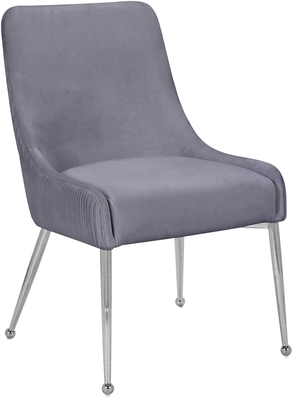 Ace Grey Velvet Dining Chair - galleria furniture outlet