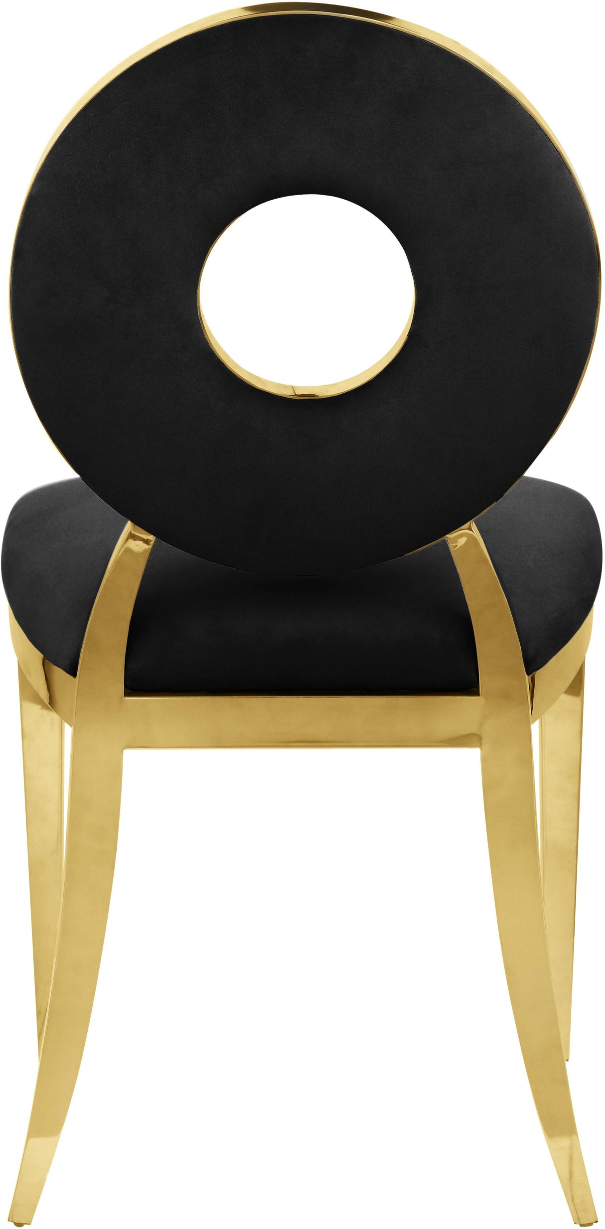 Carousel Black Velvet Dining Chair - galleria furniture outlet