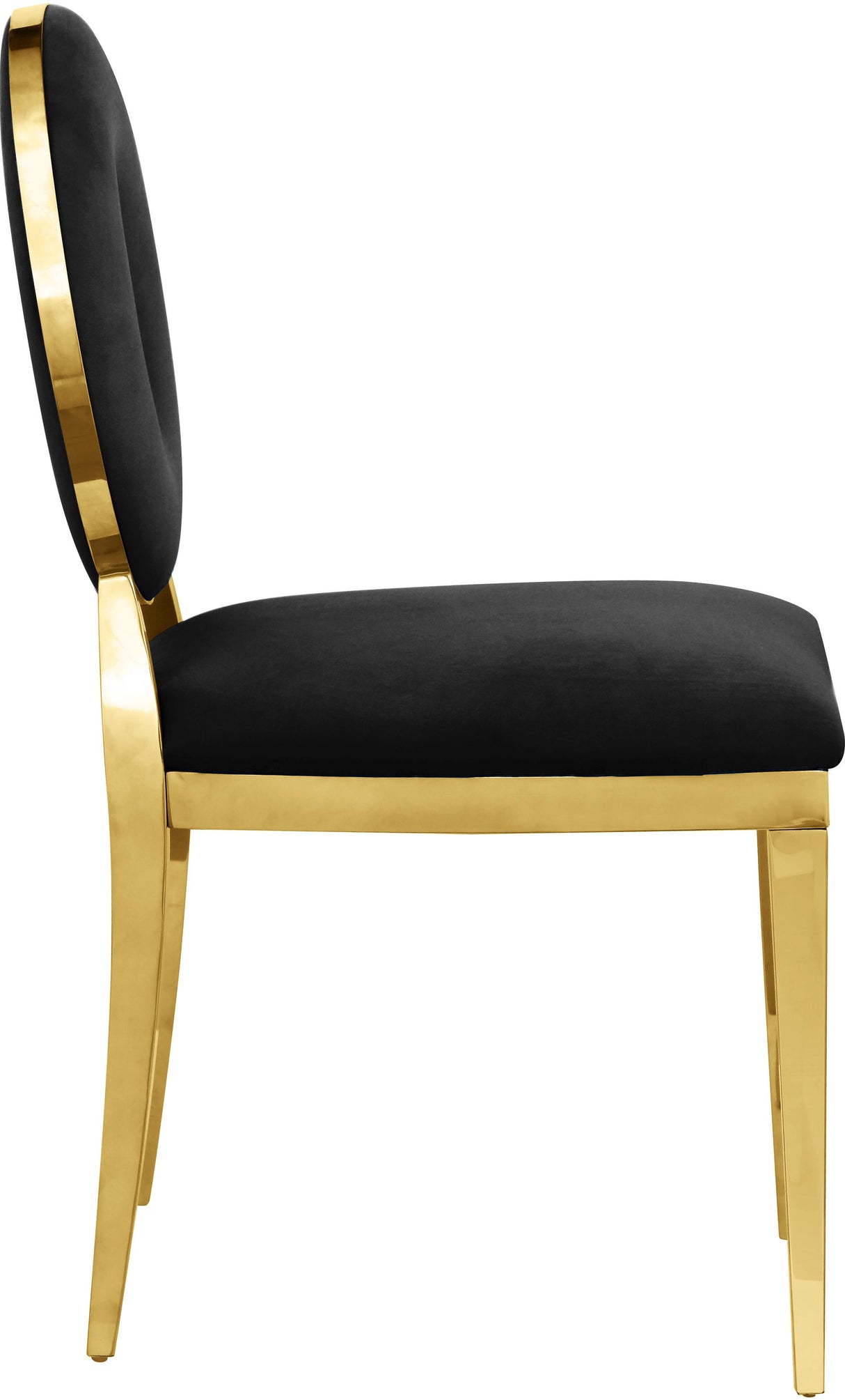 Carousel Black Velvet Dining Chair - galleria furniture outlet