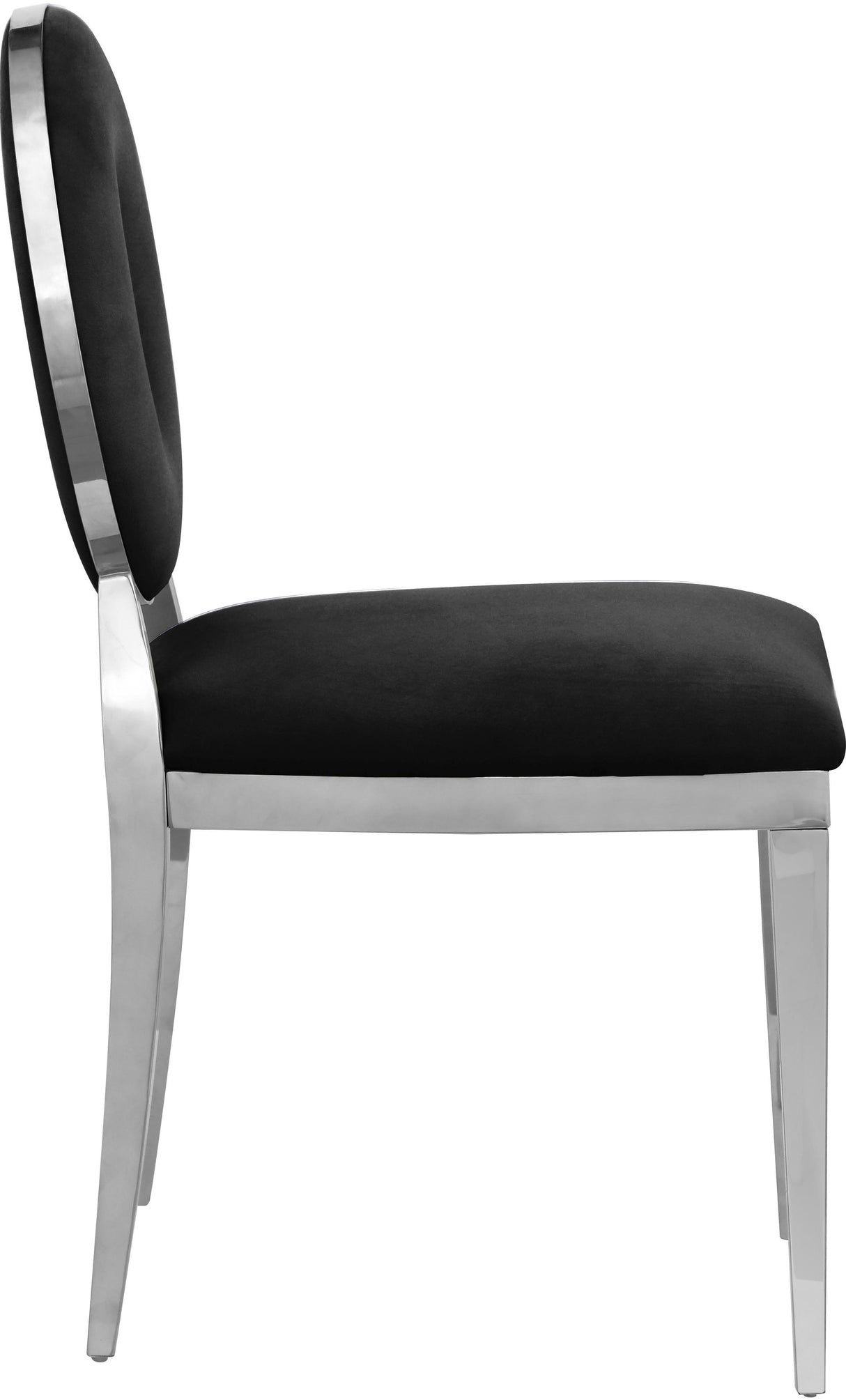 Carousel Black Velvet Dining Chair - galleria furniture outlet