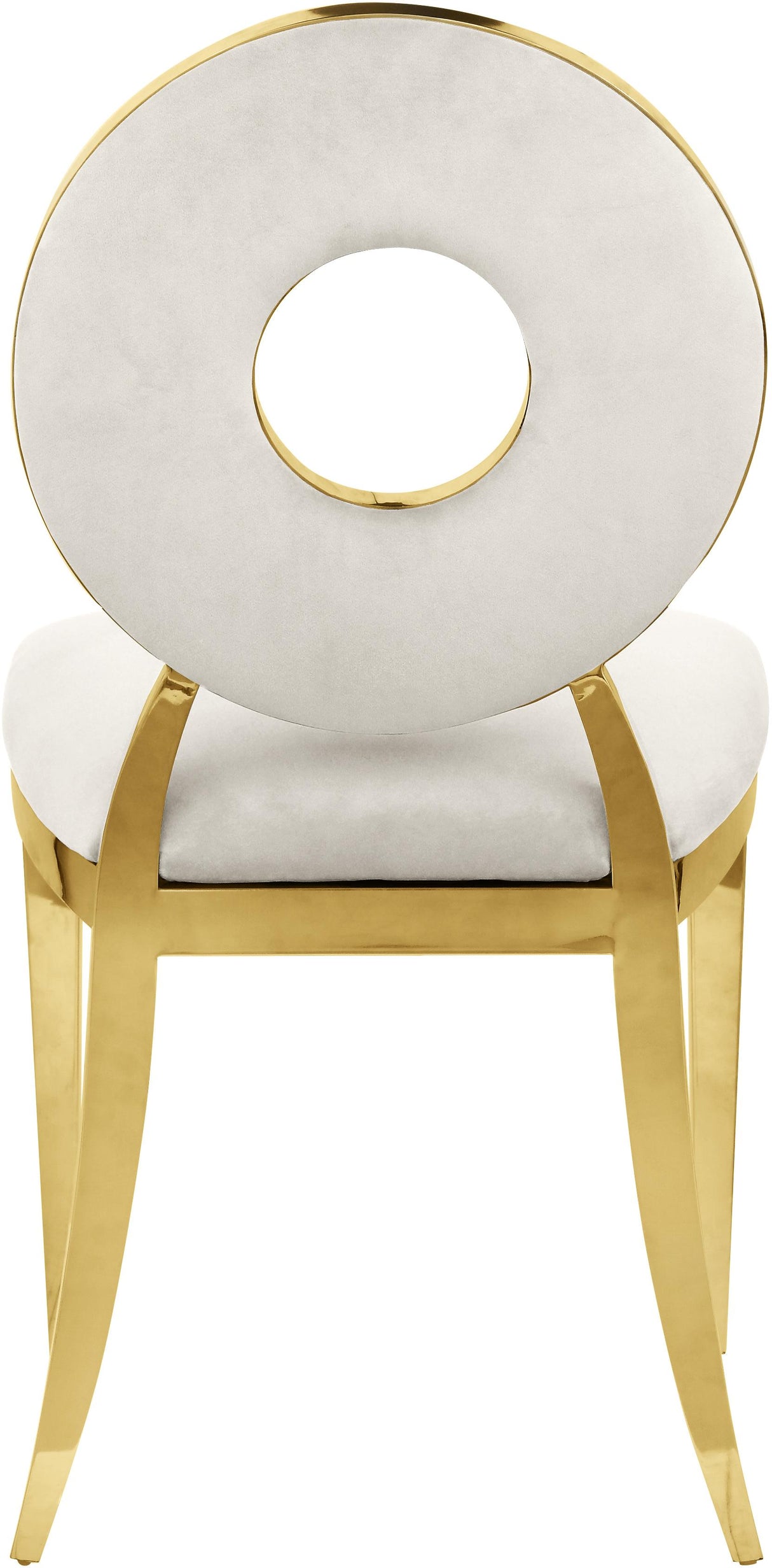 Carousel Cream Velvet Dining Chair - galleria furniture outlet