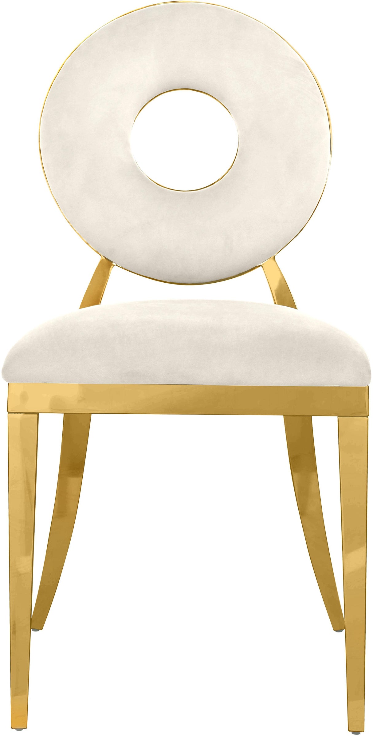 Carousel Cream Velvet Dining Chair - galleria furniture outlet