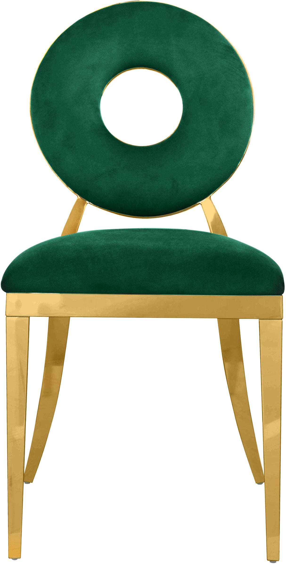 Carousel Green Velvet Dining Chair - galleria furniture outlet