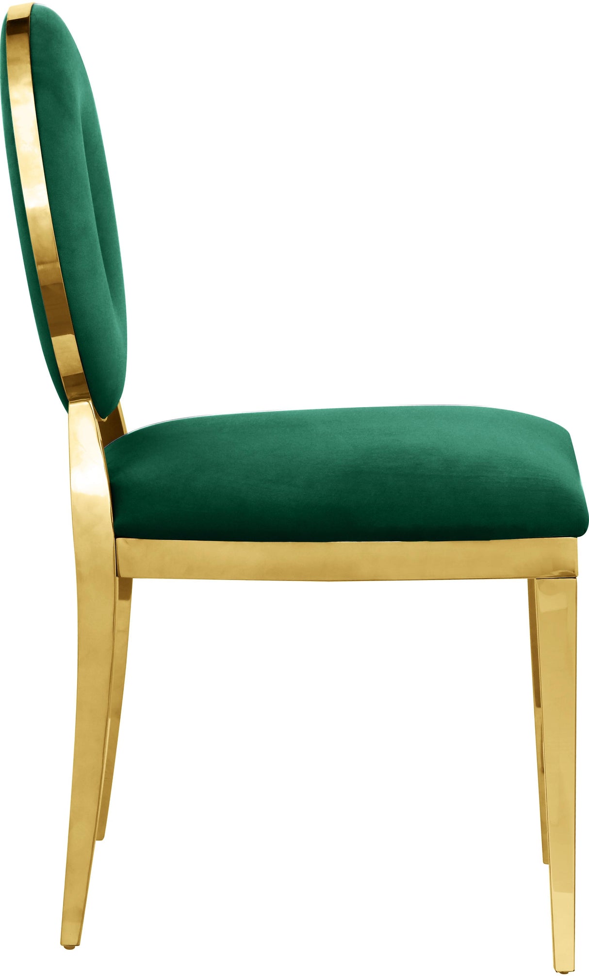 Carousel Green Velvet Dining Chair - galleria furniture outlet
