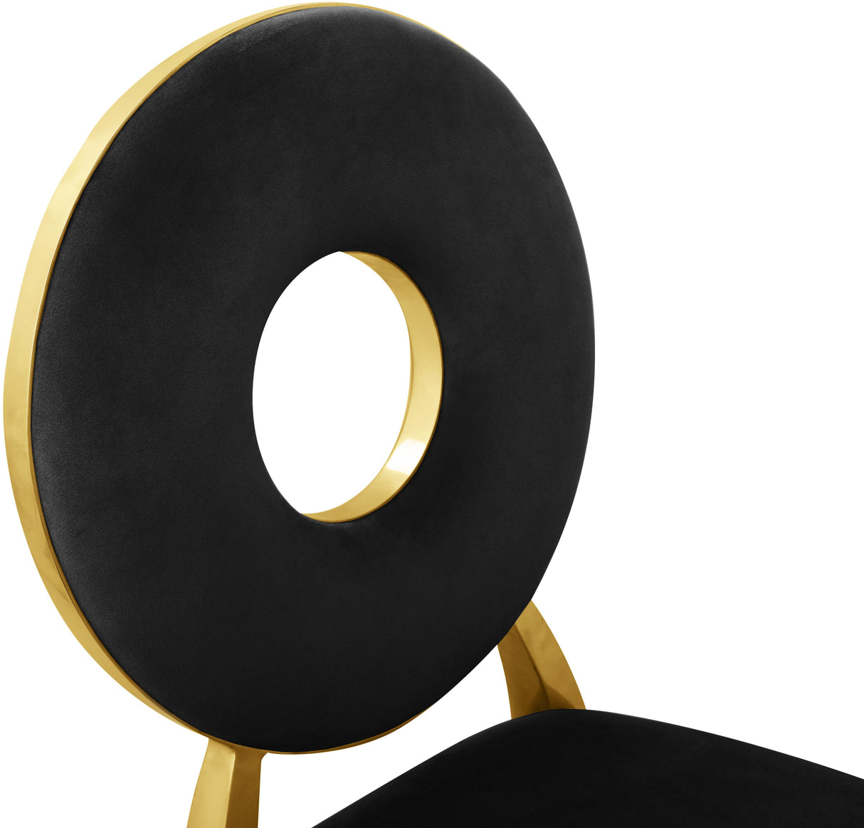 Carousel Black Velvet Dining Chair - galleria furniture outlet