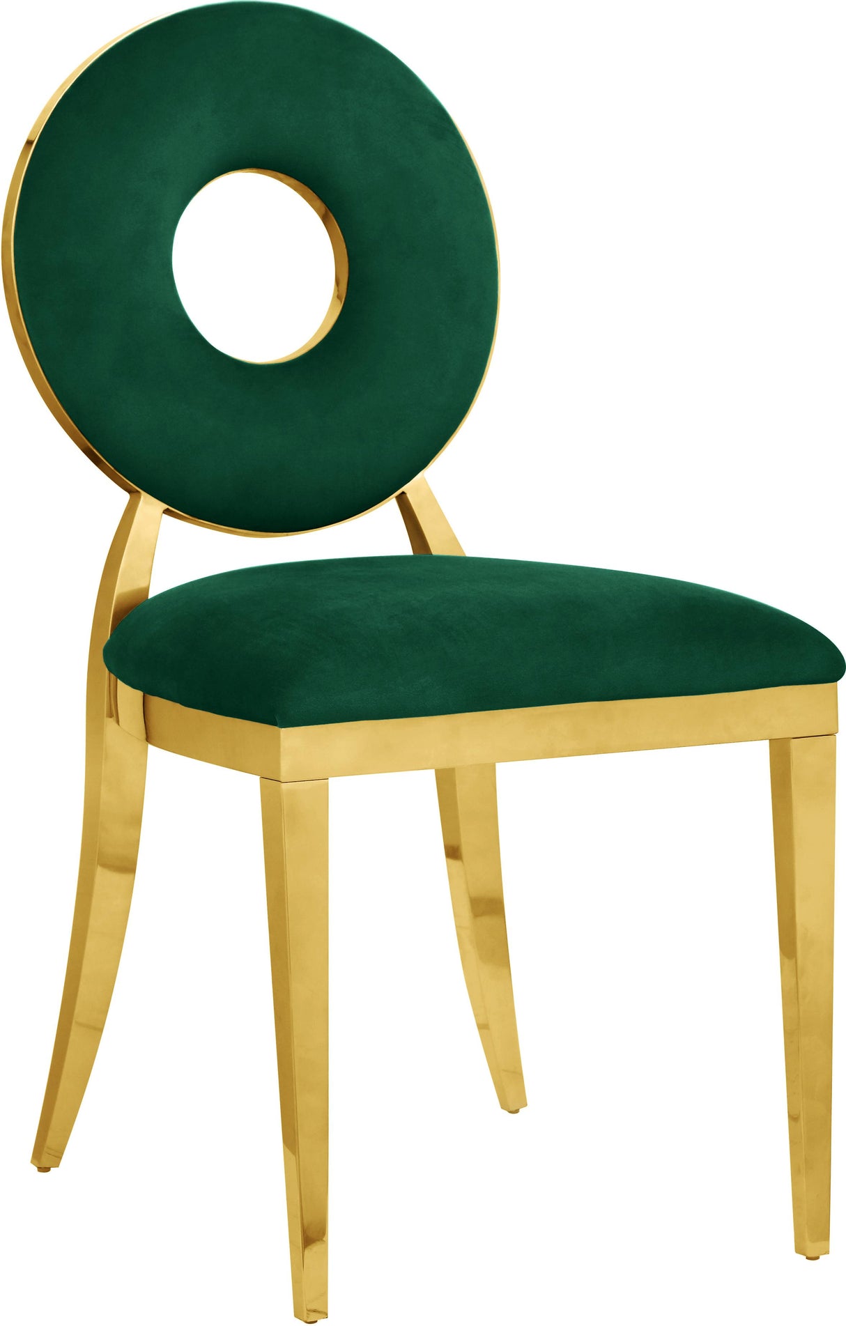 Carousel Green Velvet Dining Chair - galleria furniture outlet