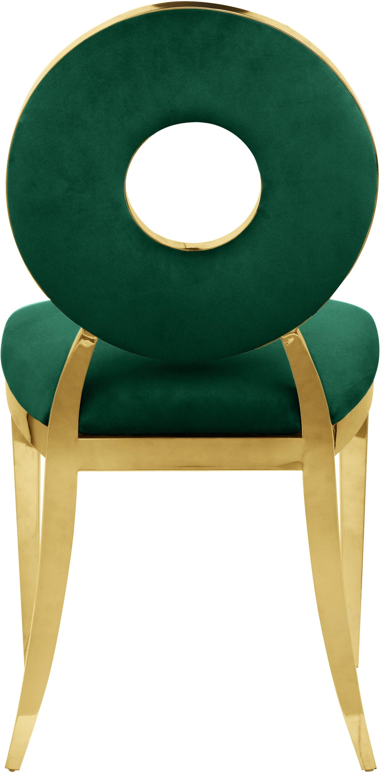 Carousel Green Velvet Dining Chair - galleria furniture outlet