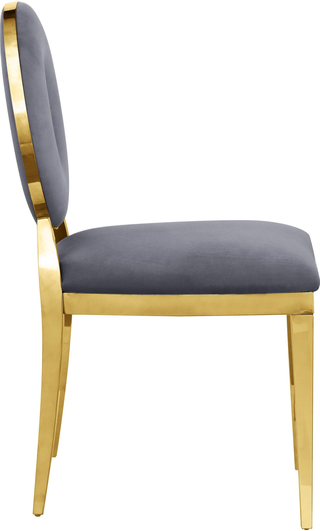 Carousel Grey Velvet Dining Chair - galleria furniture outlet