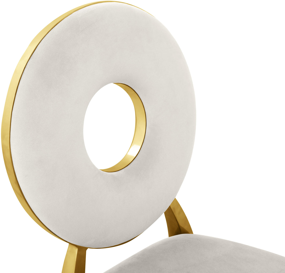 Carousel Cream Velvet Dining Chair - galleria furniture outlet