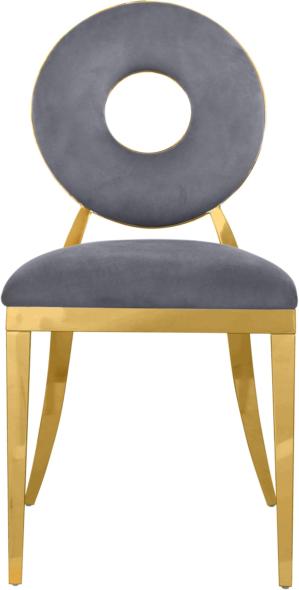 Carousel Grey Velvet Dining Chair - galleria furniture outlet