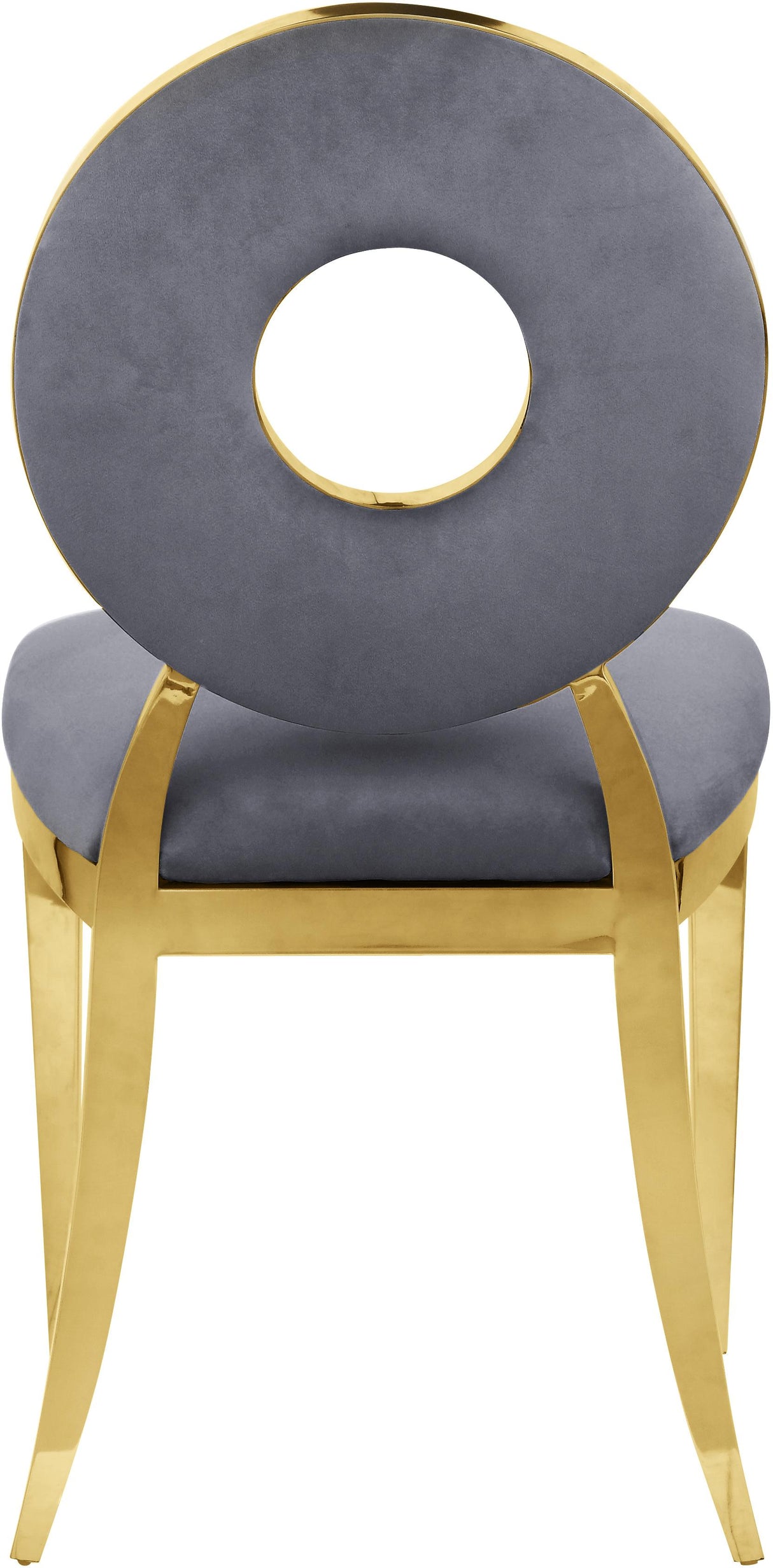Carousel Grey Velvet Dining Chair - galleria furniture outlet