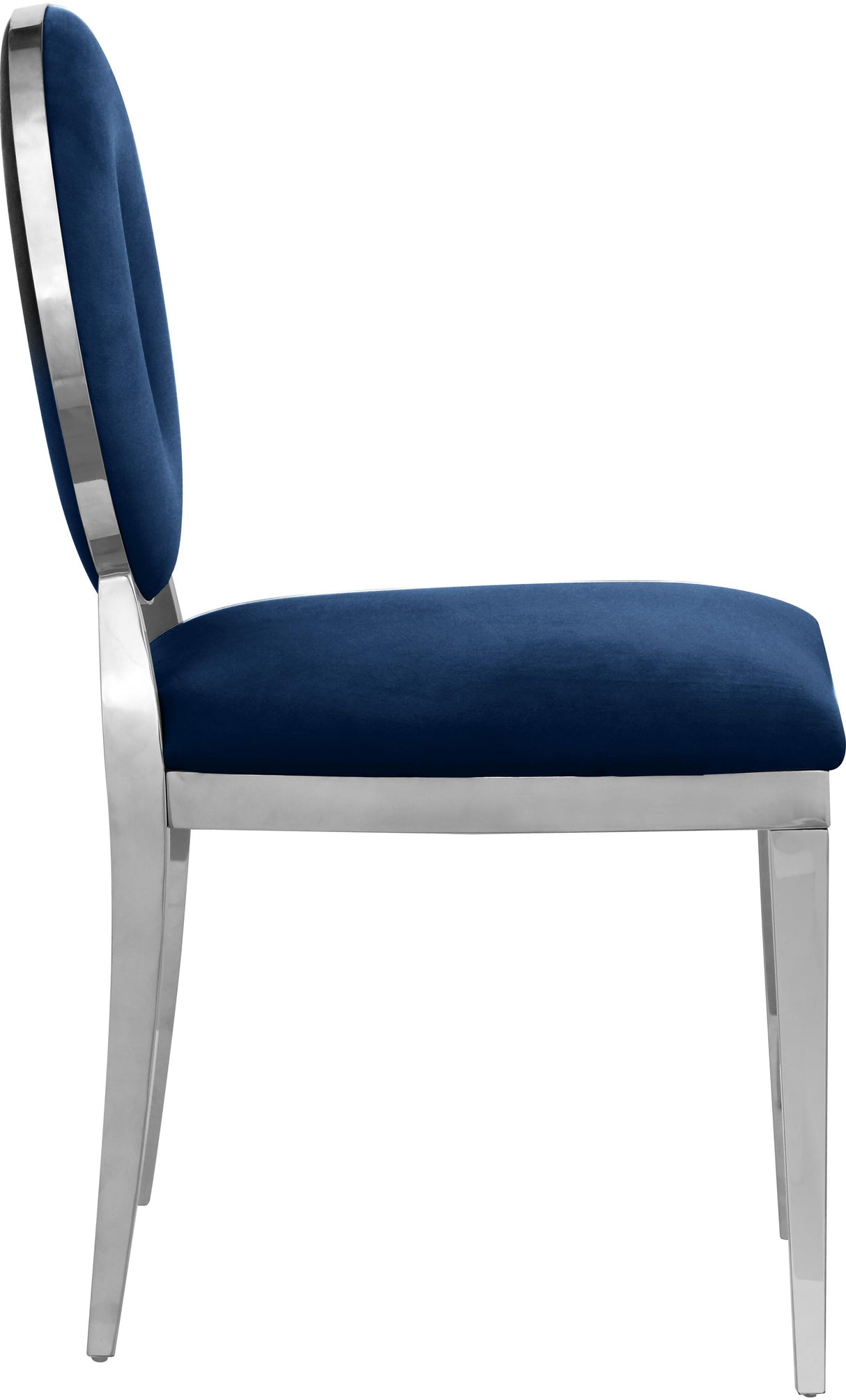 Carousel Navy Velvet Dining Chair - galleria furniture outlet