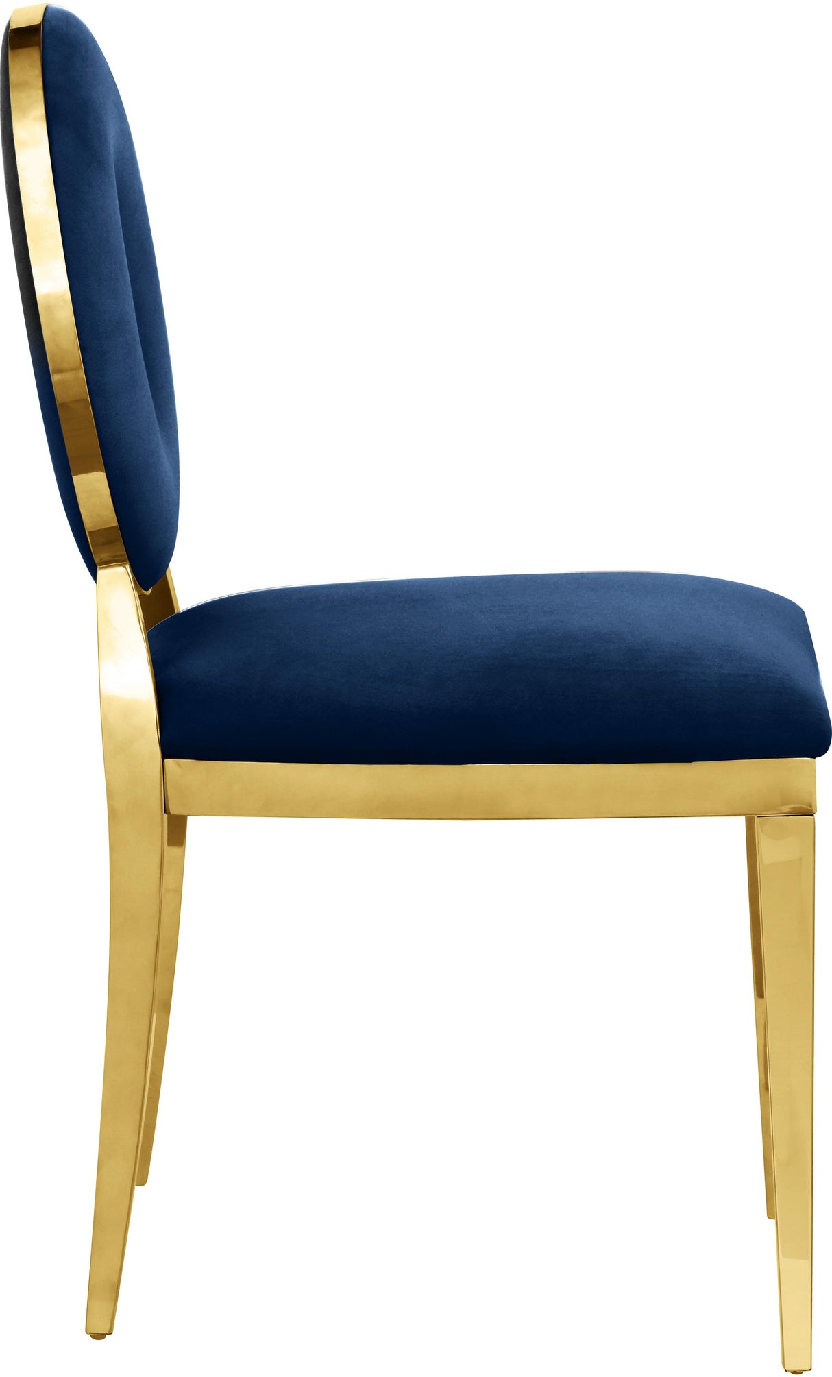 Carousel Navy Velvet Dining Chair - galleria furniture outlet