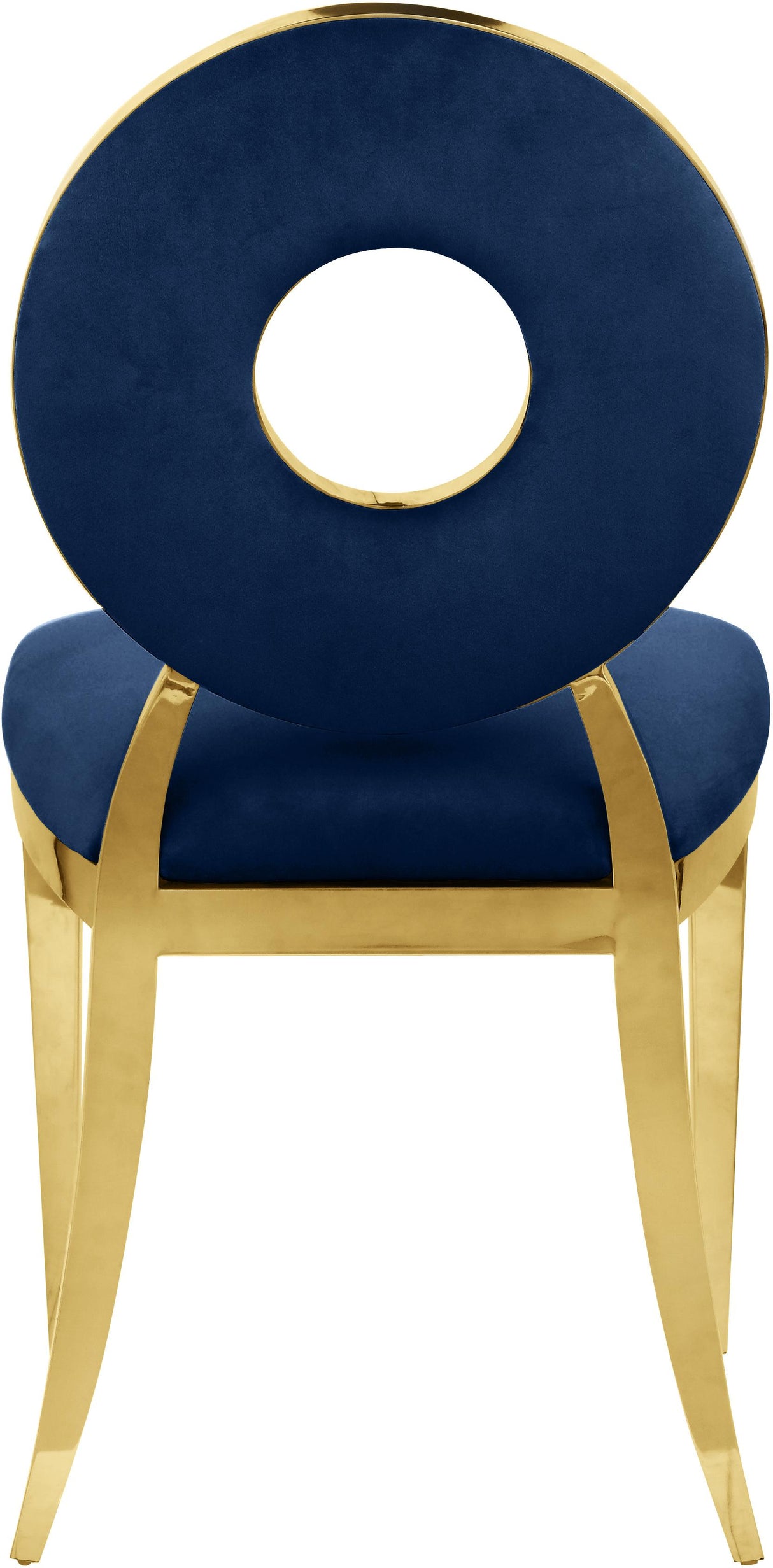 Carousel Navy Velvet Dining Chair - galleria furniture outlet