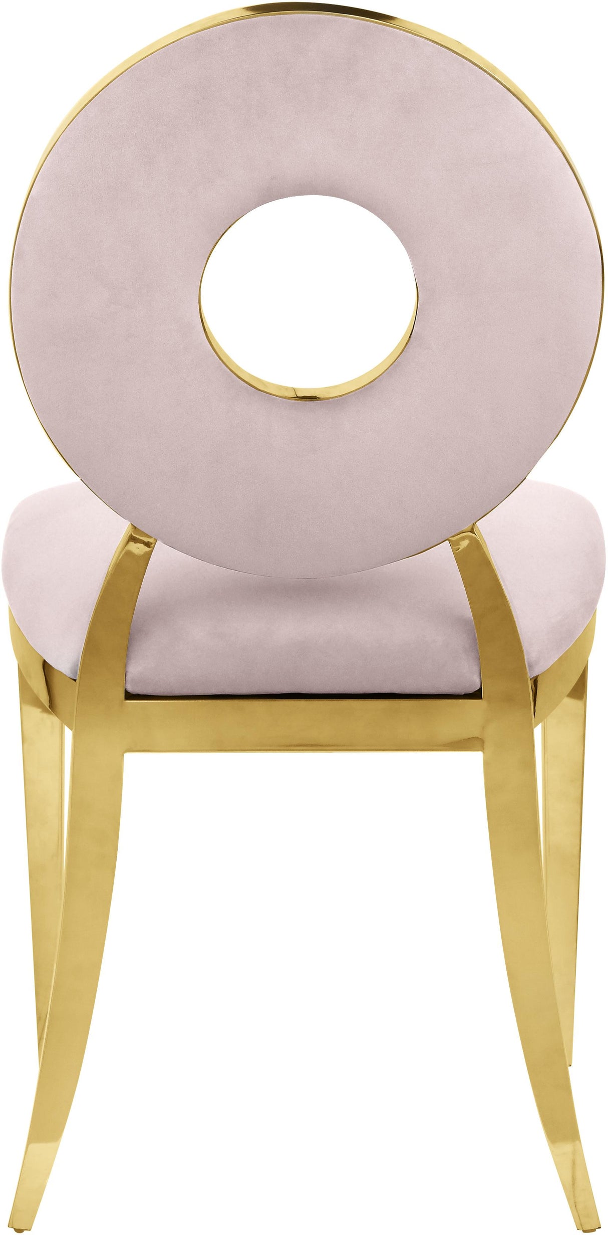 Carousel Pink Velvet Dining Chair - galleria furniture outlet